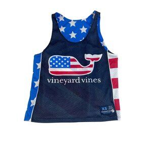 Vineyard Vines Men’s Patriotic Mesh Tank Top With American Flag Sz XS